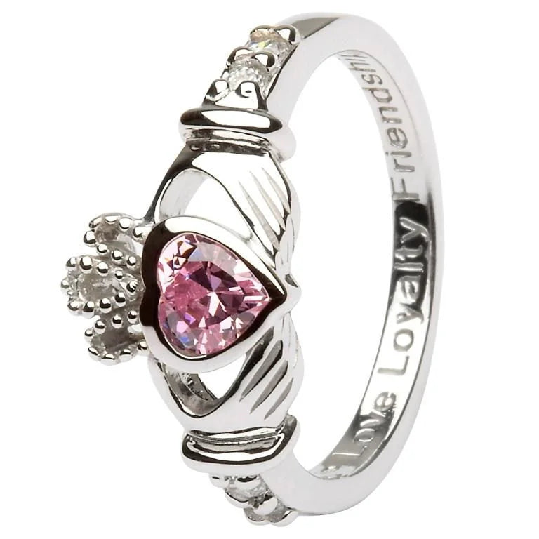October - Claddagh Birthstone Ring