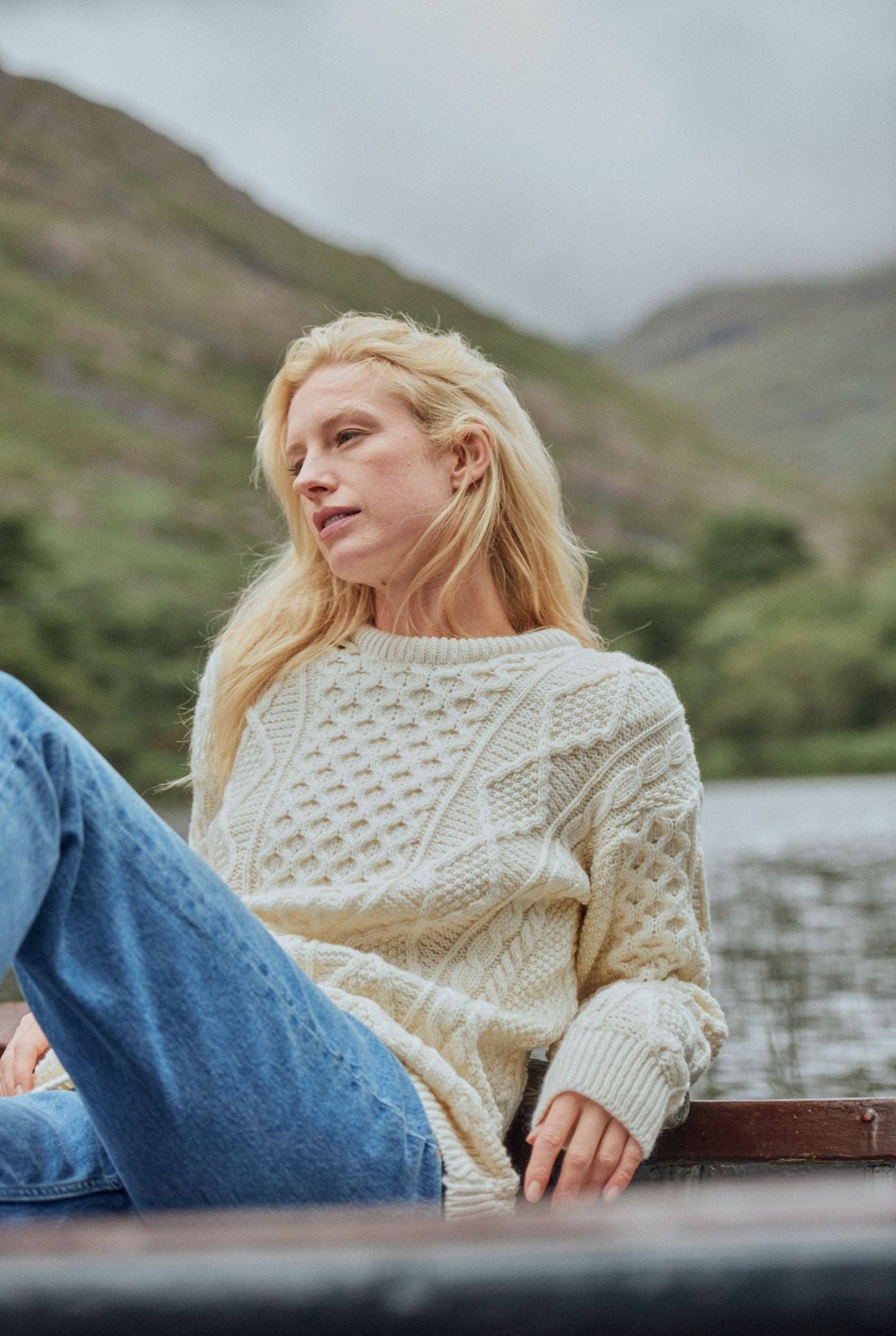 Éireann Traditional Aran Supersoft Sweater