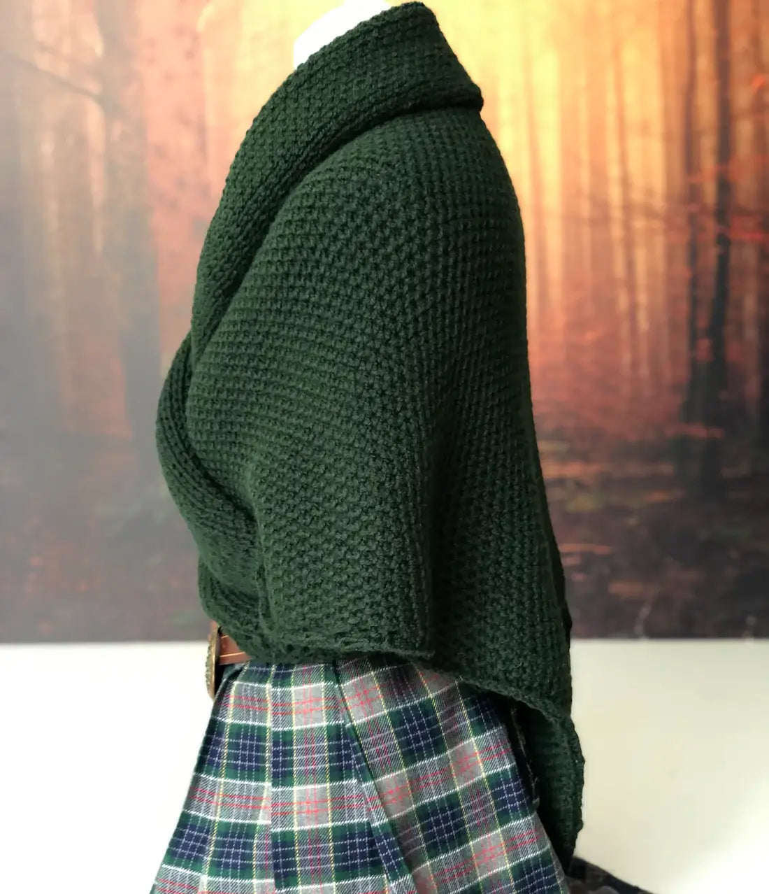 Handmade Green Outlander Shawl