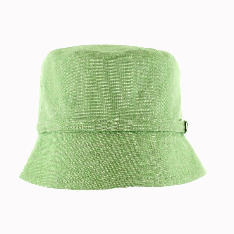 Emily Linen Bucket Hat Green