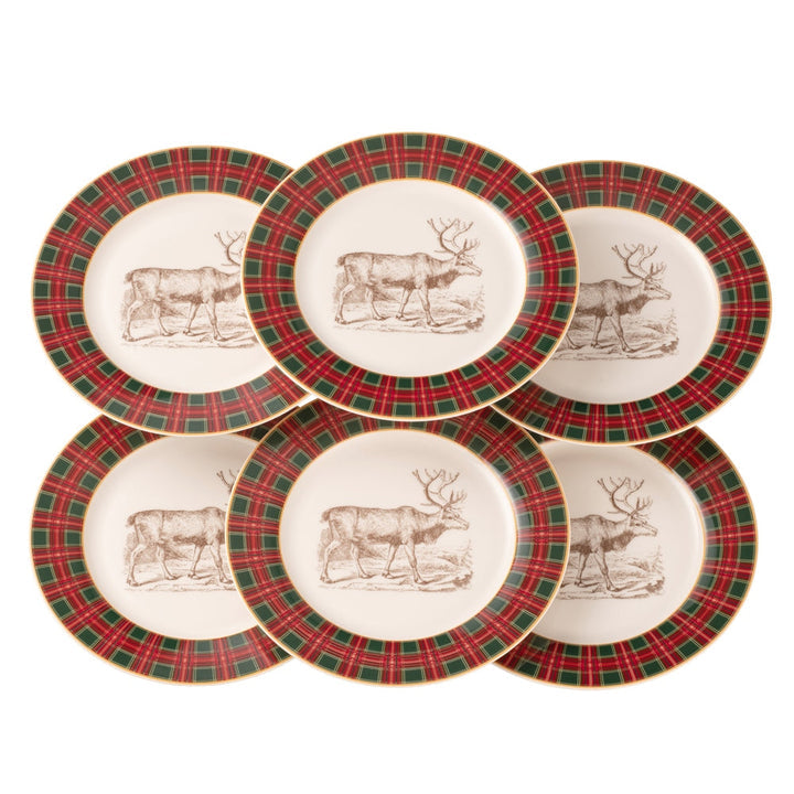 Aynsley Tartan Reindeer Tea/Dessert Plates Set of – The Celtic Rose