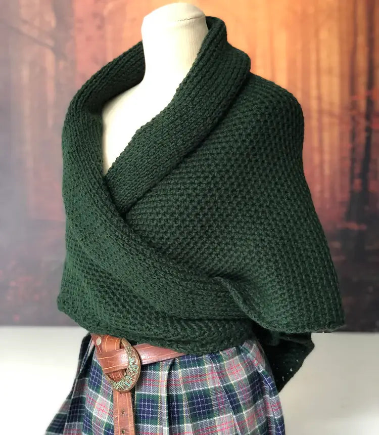 Handmade Green Outlander Shawl
