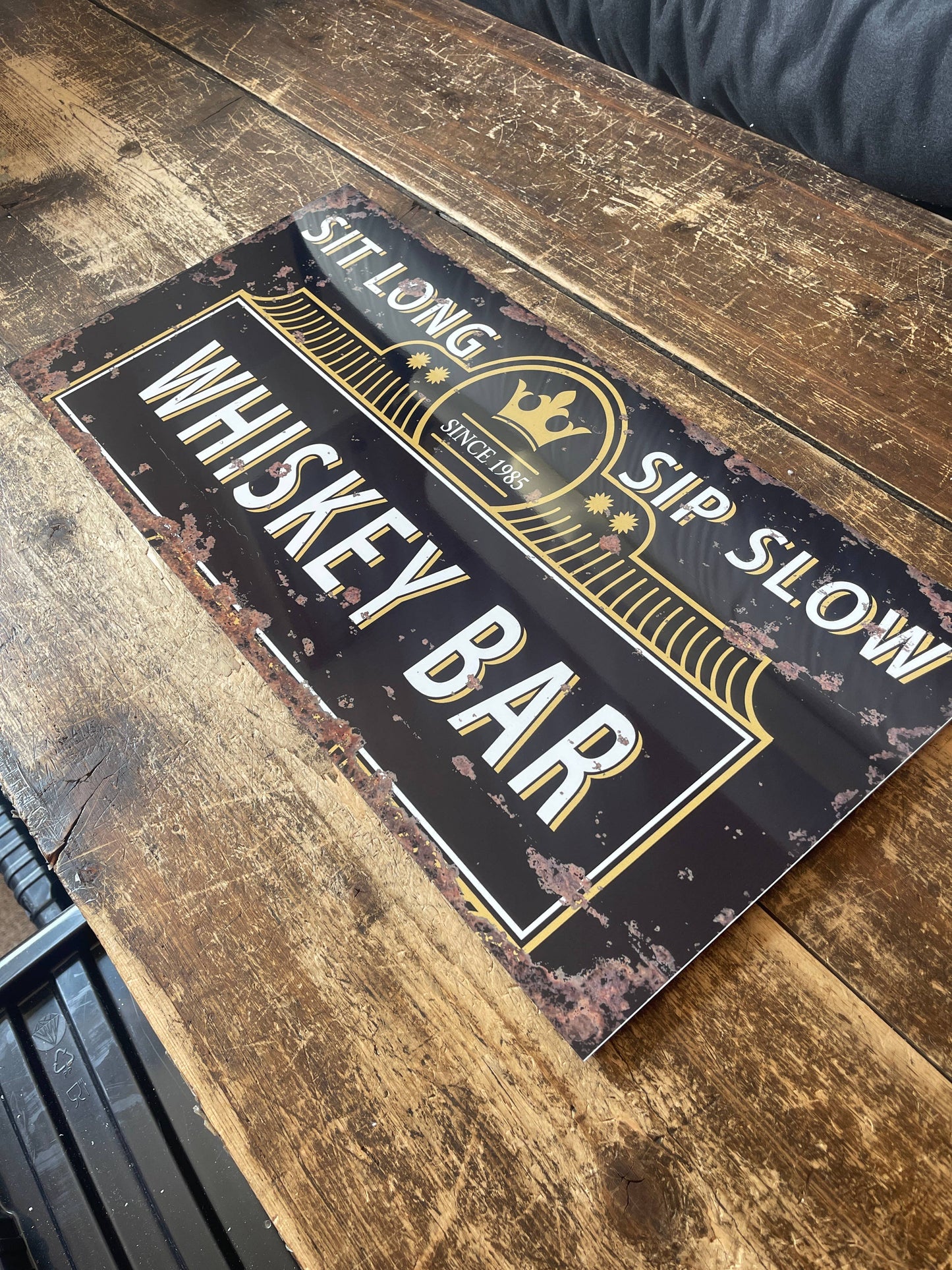 Whiskey Sign, Whiskey Bar Sign Metal Vintage Sign Kitchen