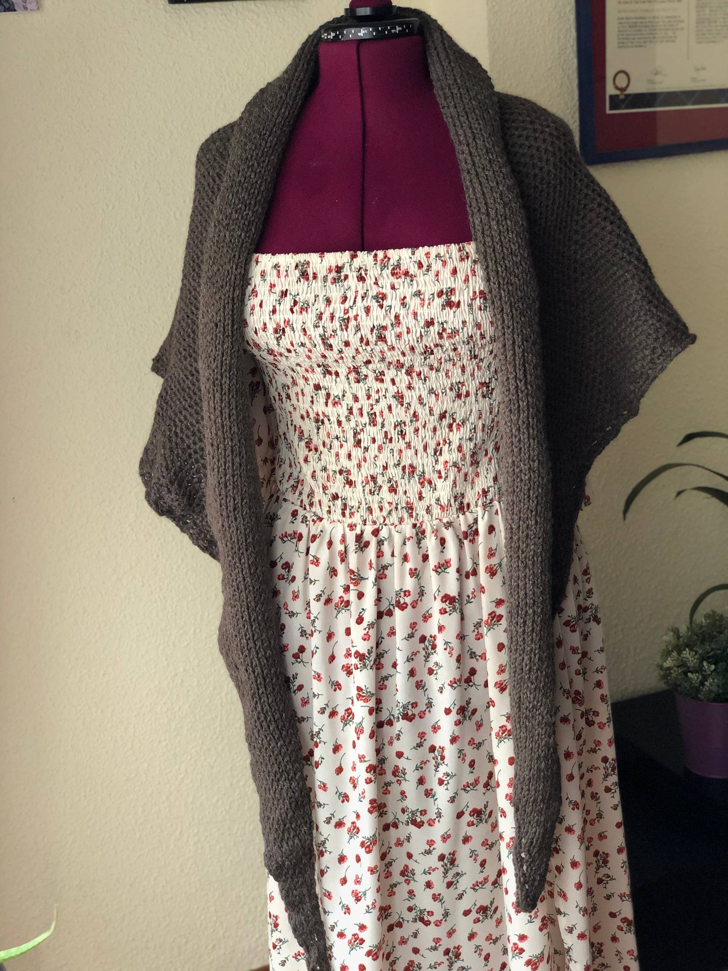 Handmade Brown Outlander Shawl