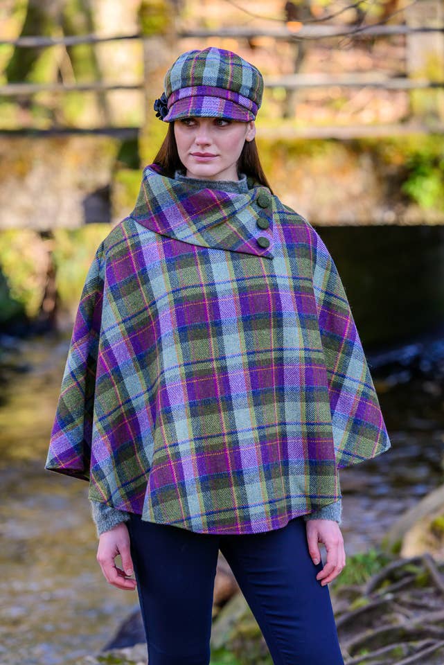 Ladies 100% Wool Poncho 574-1