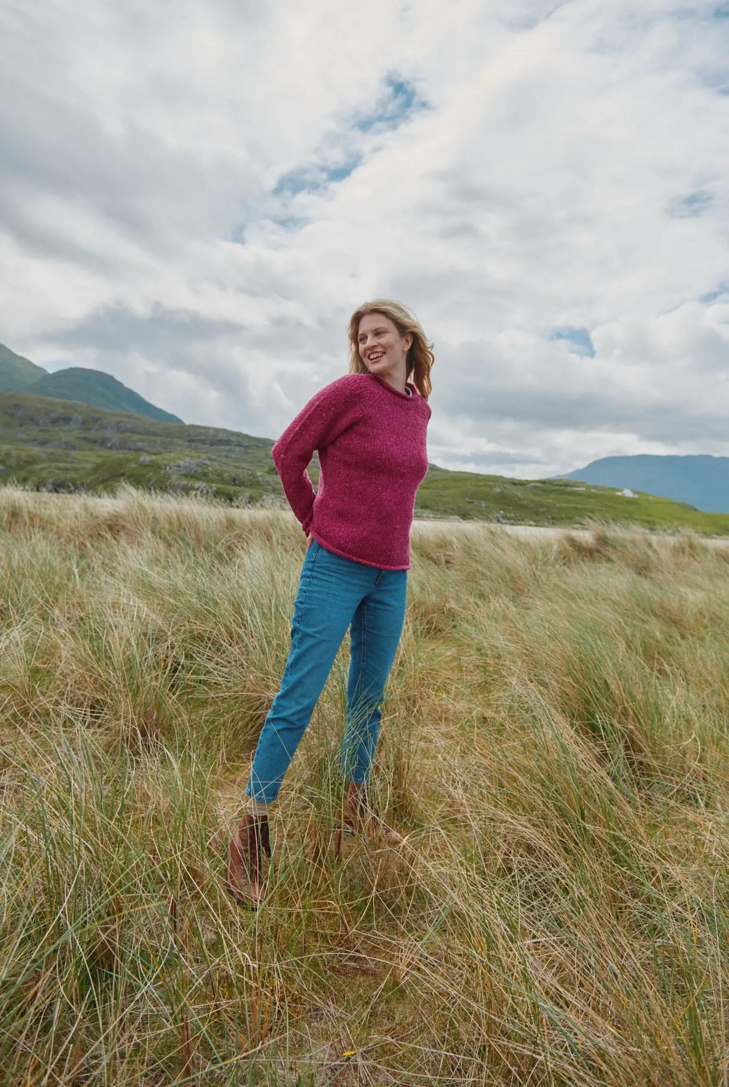 Brackloon Tweed Roll Neck Women's Sweater