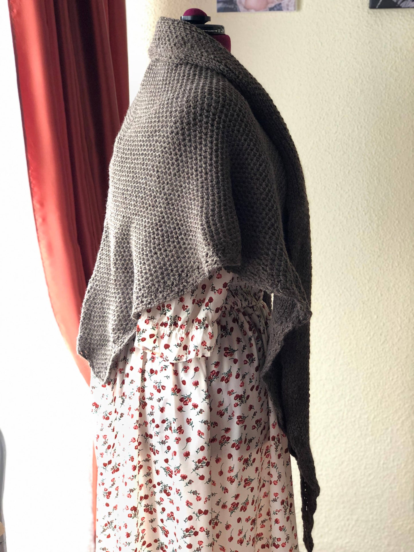 Handmade Brown Outlander Shawl