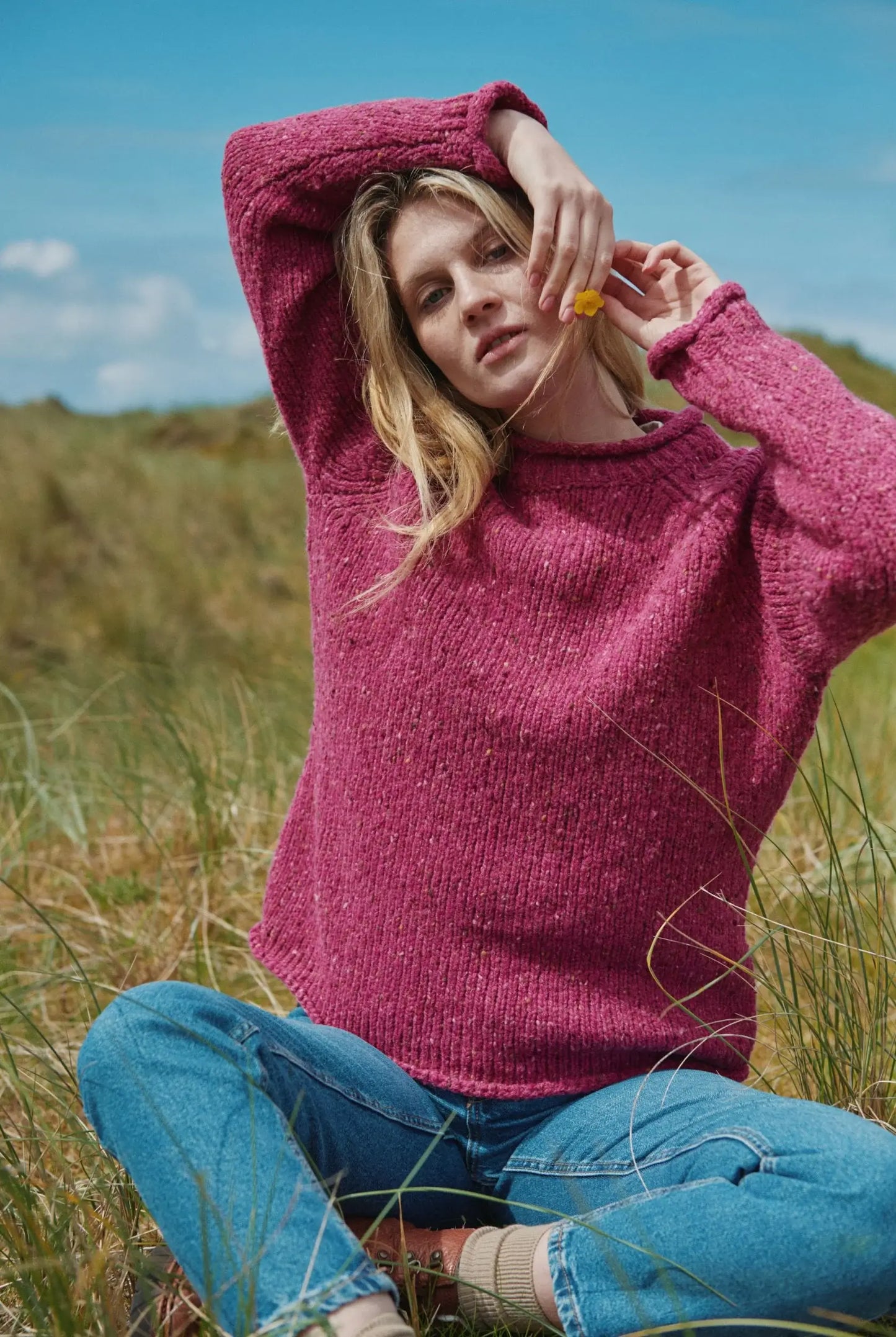 Brackloon Tweed Roll Neck Women's Sweater