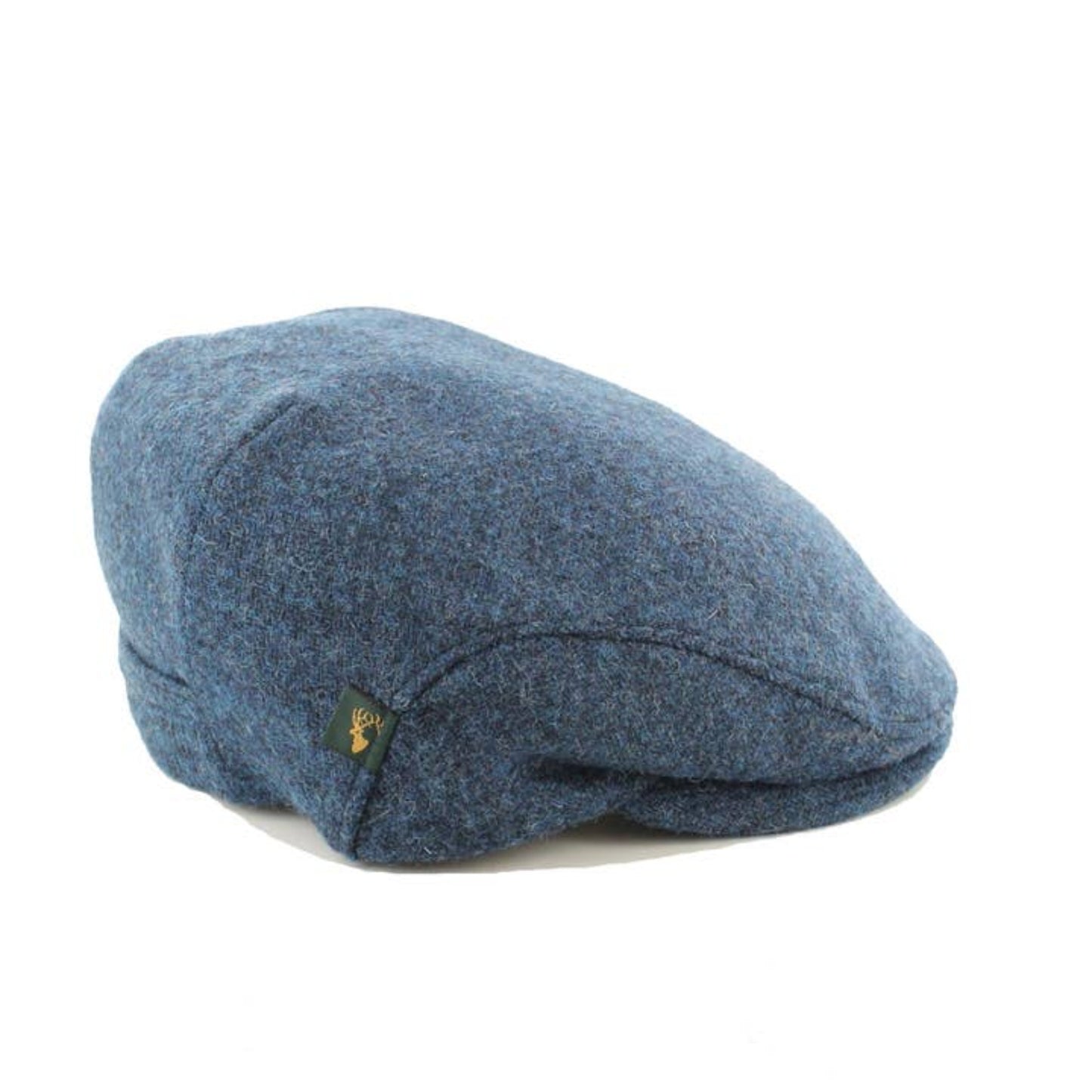 Blue flat cap on a white background