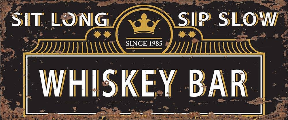 Whiskey Sign, Whiskey Bar Sign Metal Vintage Sign Kitchen