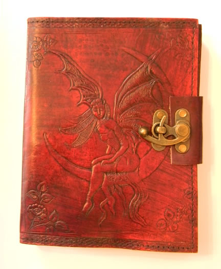 Fairy Leather Journal with Lock 6 x 8 inches