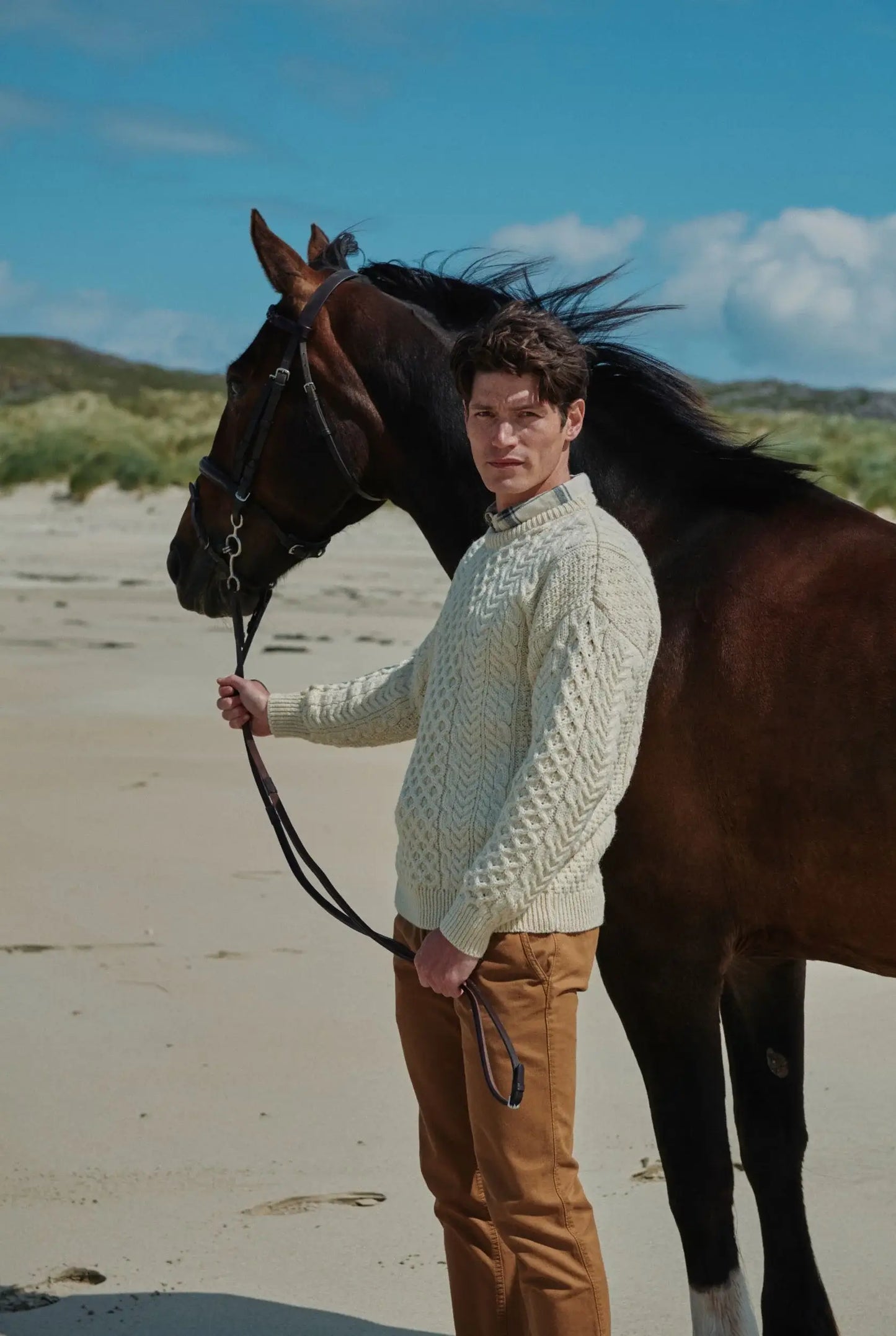 Inishbofin Men's Traditional Aran Sweater