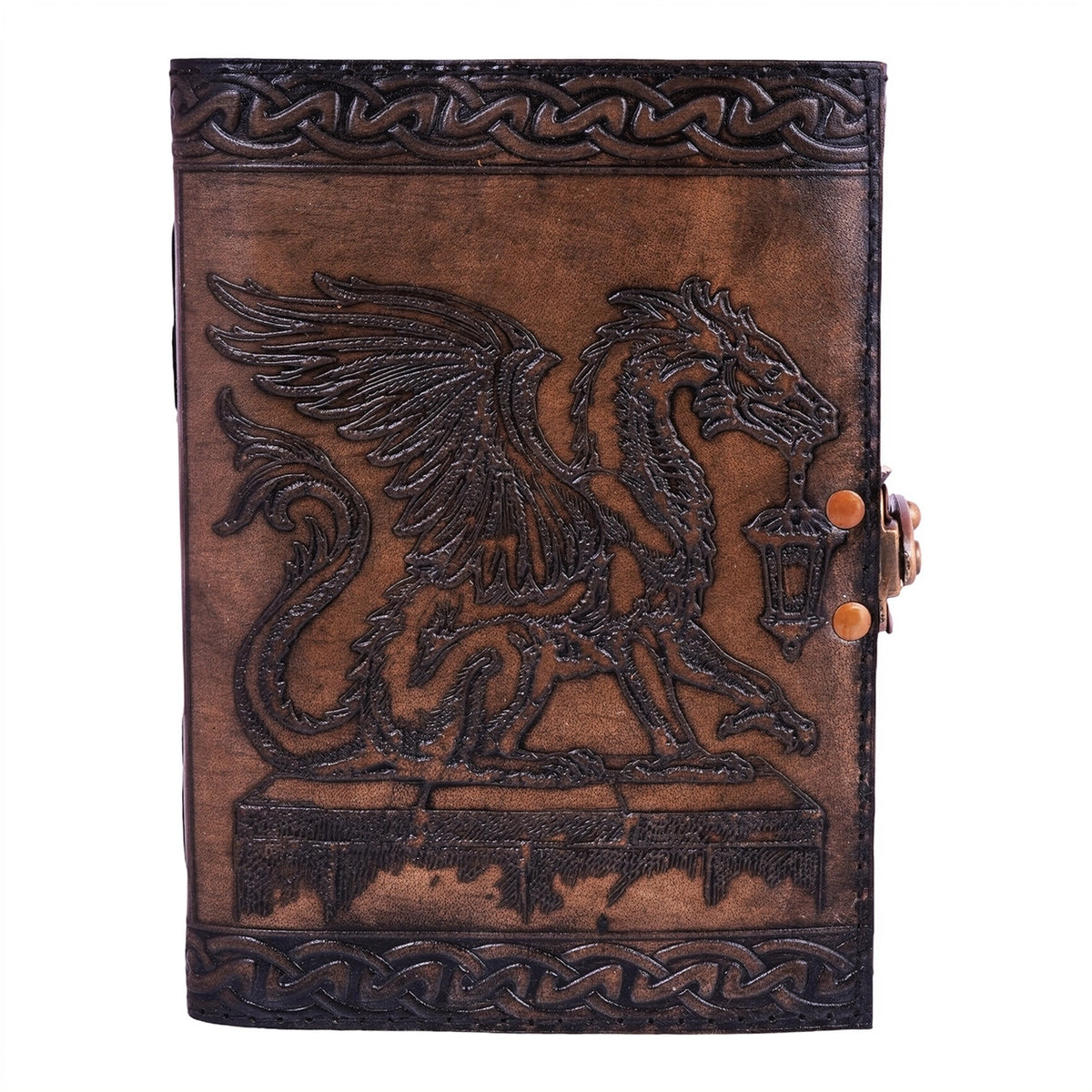 Dragon with Lantern Leather Embossed Journal