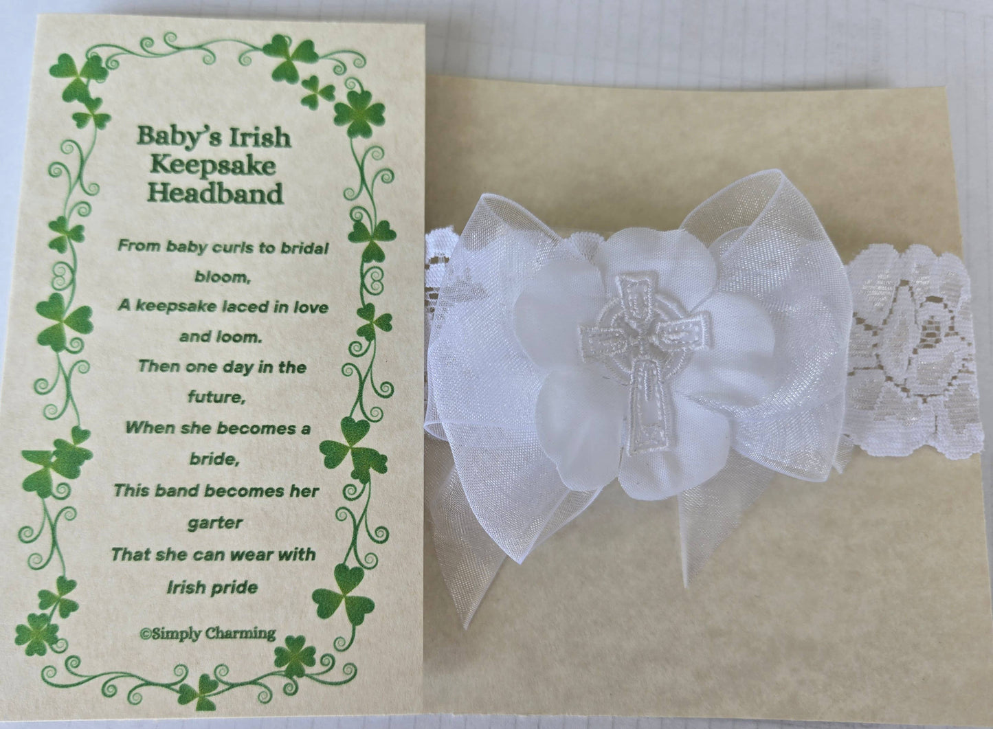 Celtic Cross Baby Headband