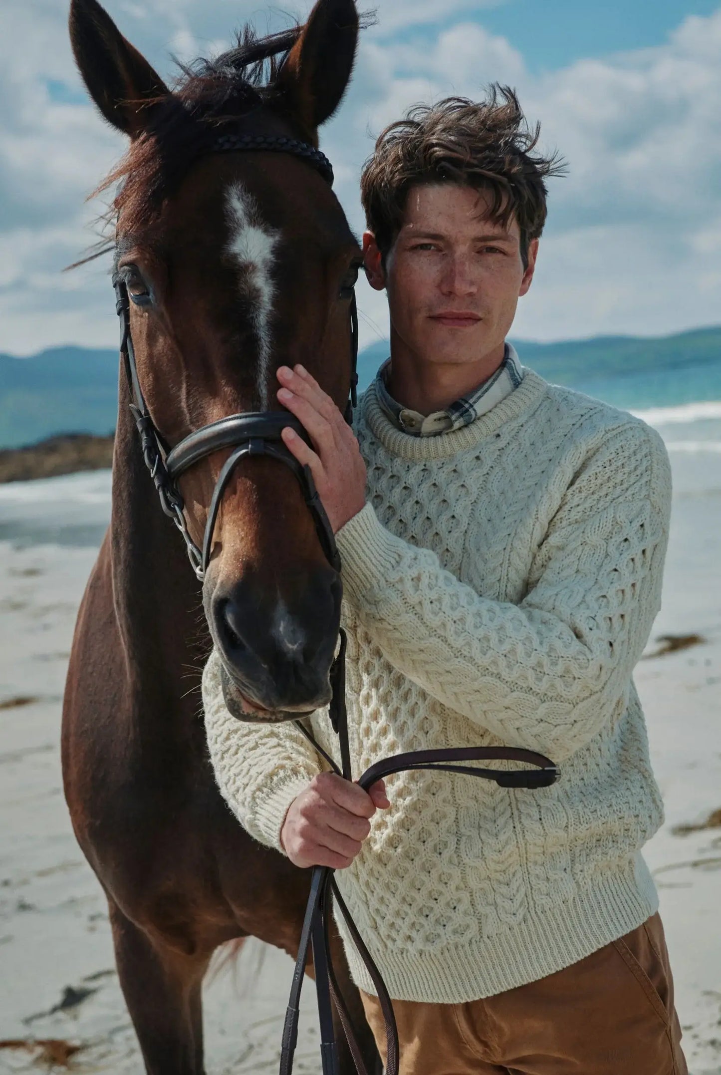 Inishbofin Men's Traditional Aran Sweater