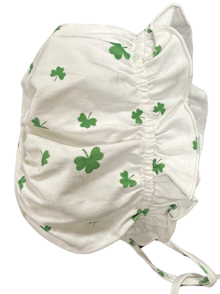Shamrock Print Baby Sham Bonnet