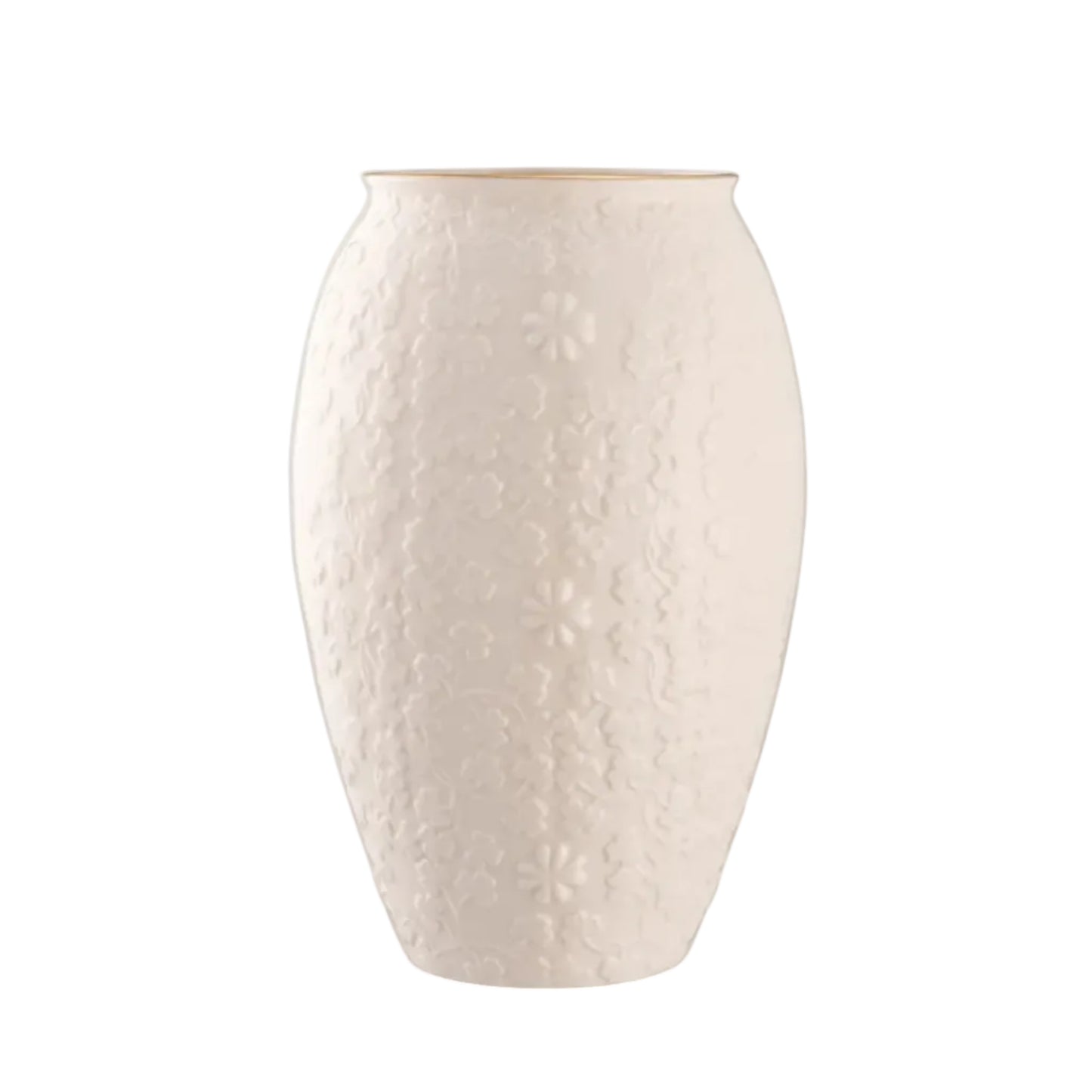White textured vase on a white background
