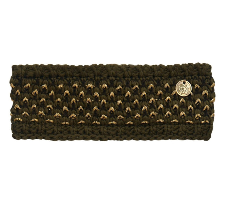 Green and Gold Lurex Headband