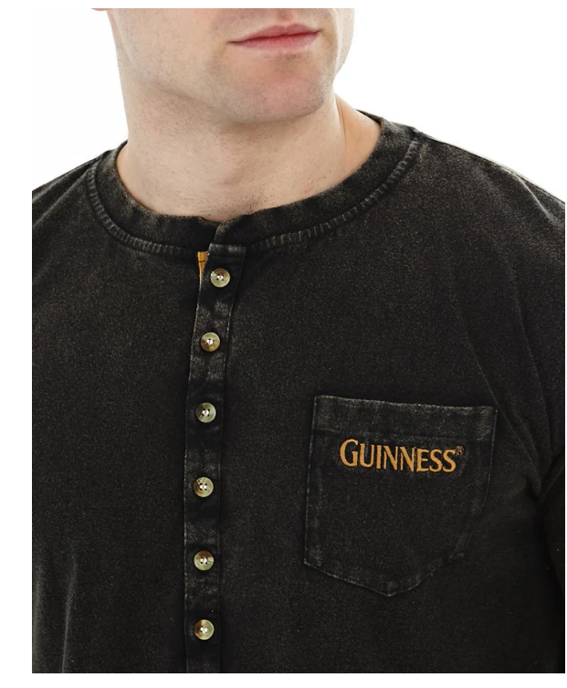 Guinness Classic Washed Black Henley