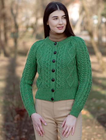 ML152 Ladies Cable Cardigan