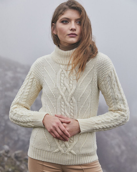 Turtle Neck Cable Sweater