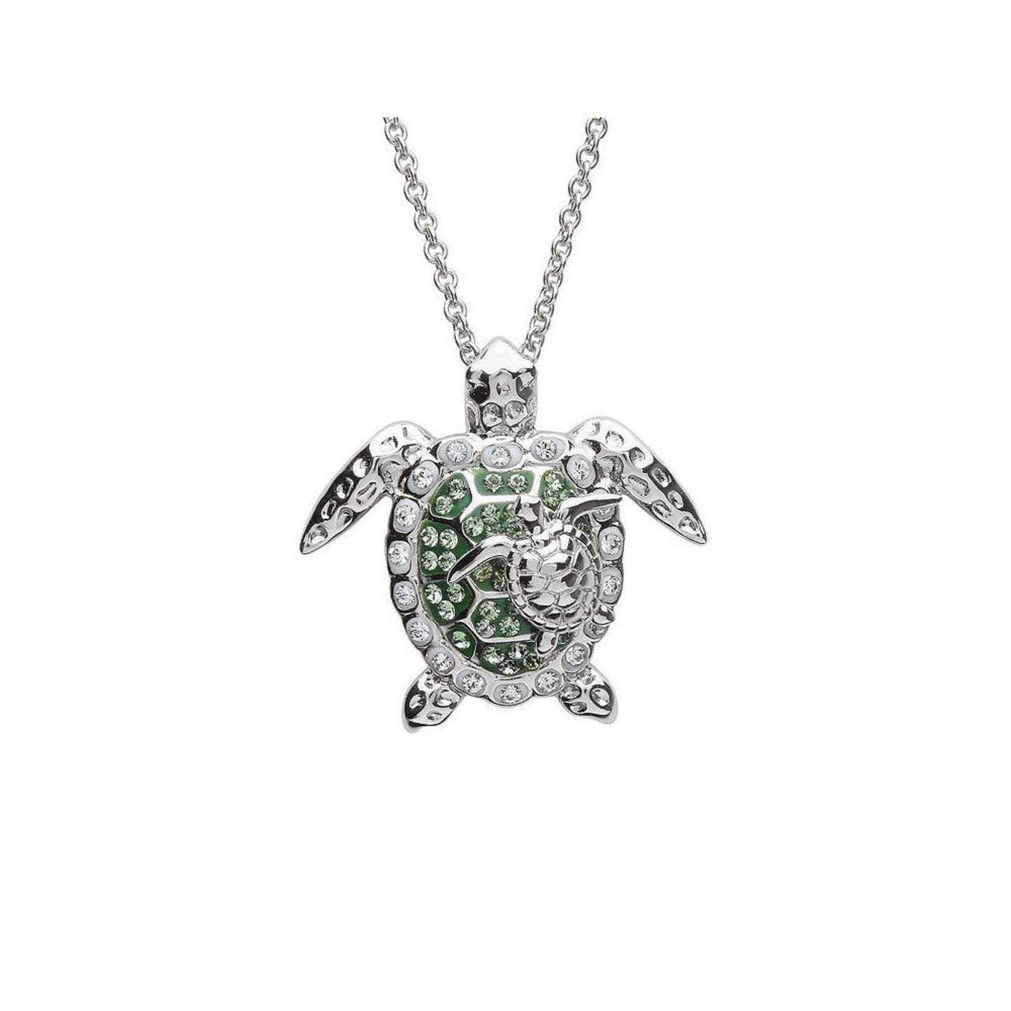 Silver turtle pendant