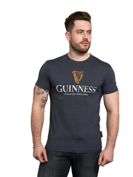 Guinness Distressed Harp Label T-Shirt