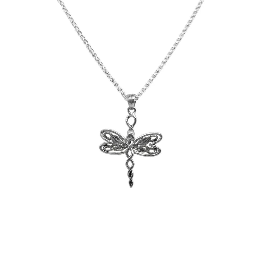 Petite Silver Dragonfly Pendant