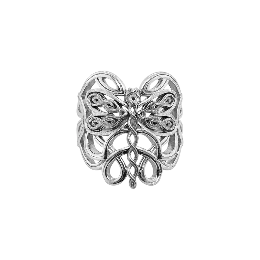 Silver Dragonfly Ring