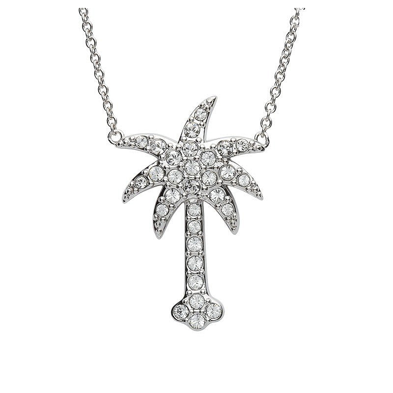 Sterling Silver White Palm Tree Necklace