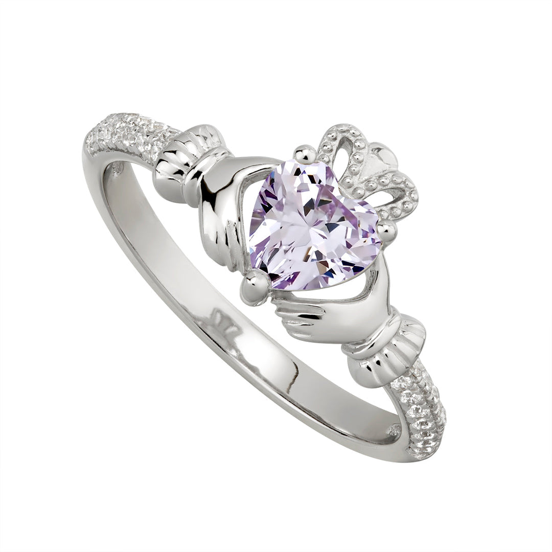 Claddagh Birthstone Ring - June