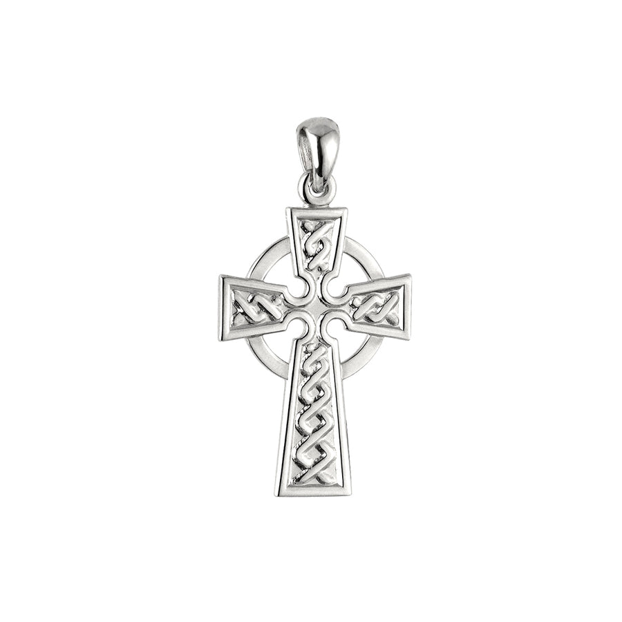 Kids Silver Embossed Celtic Cross