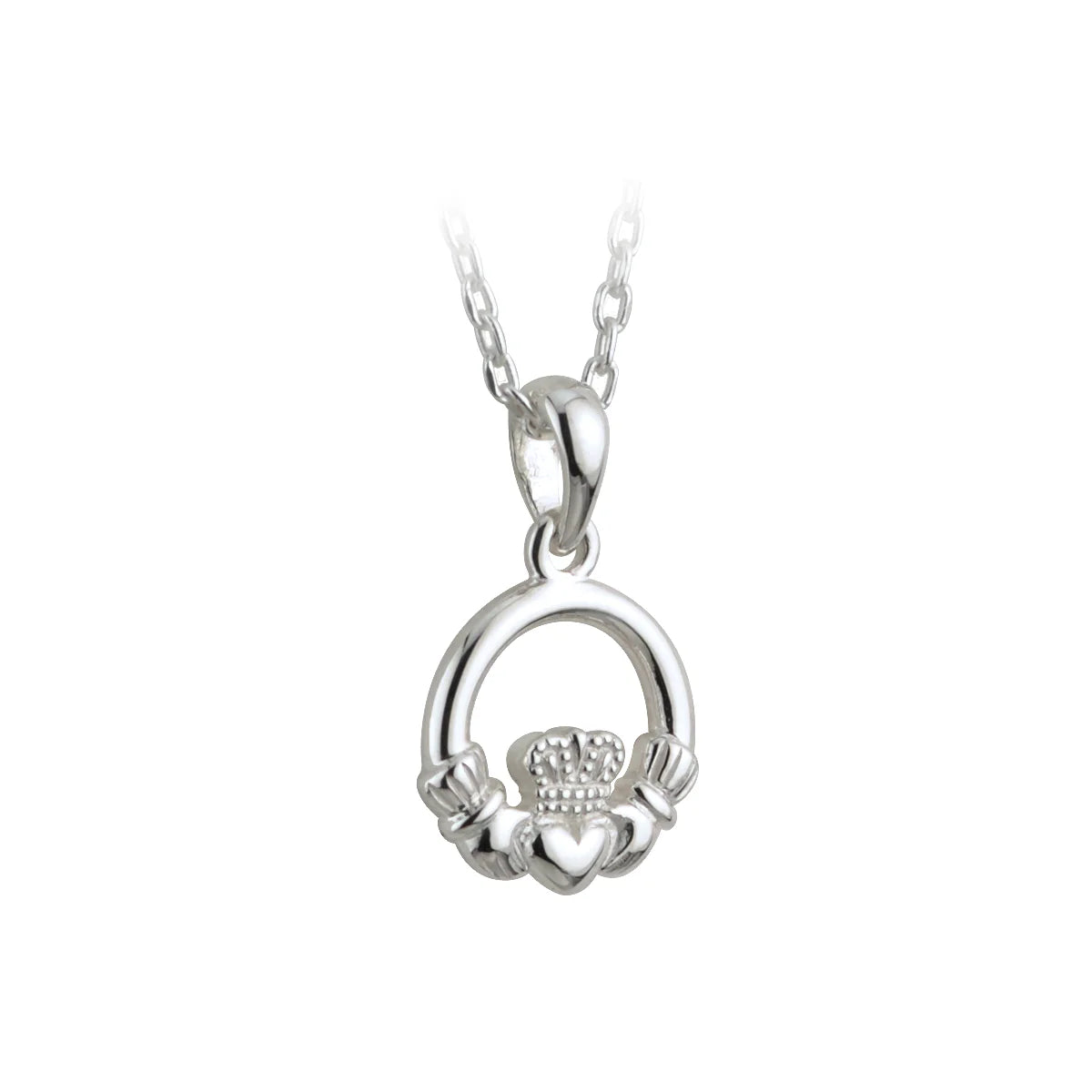Sterling Silvar Kids Claddagh Pendant