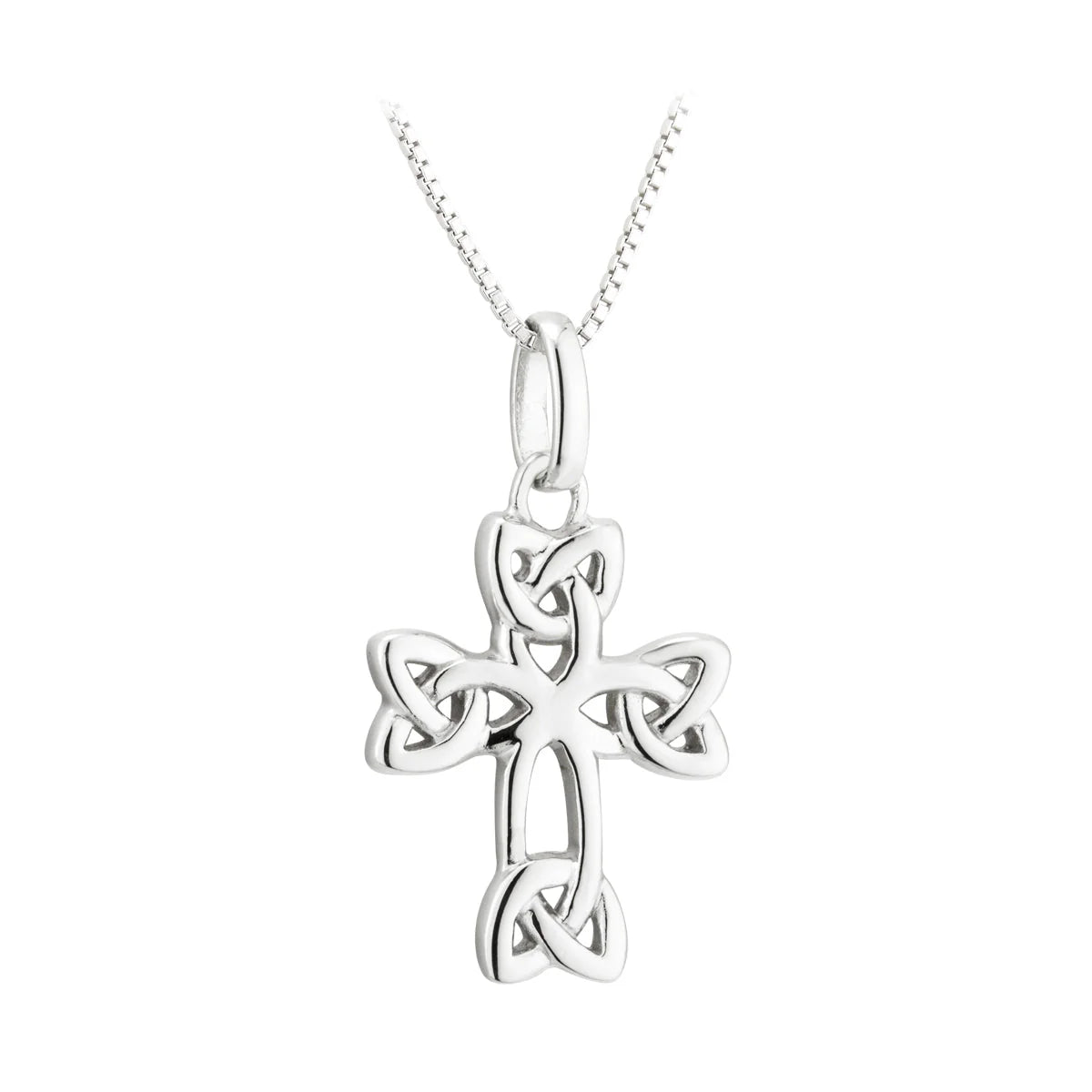 Silver Acara Trinity Knot Cross Pendant