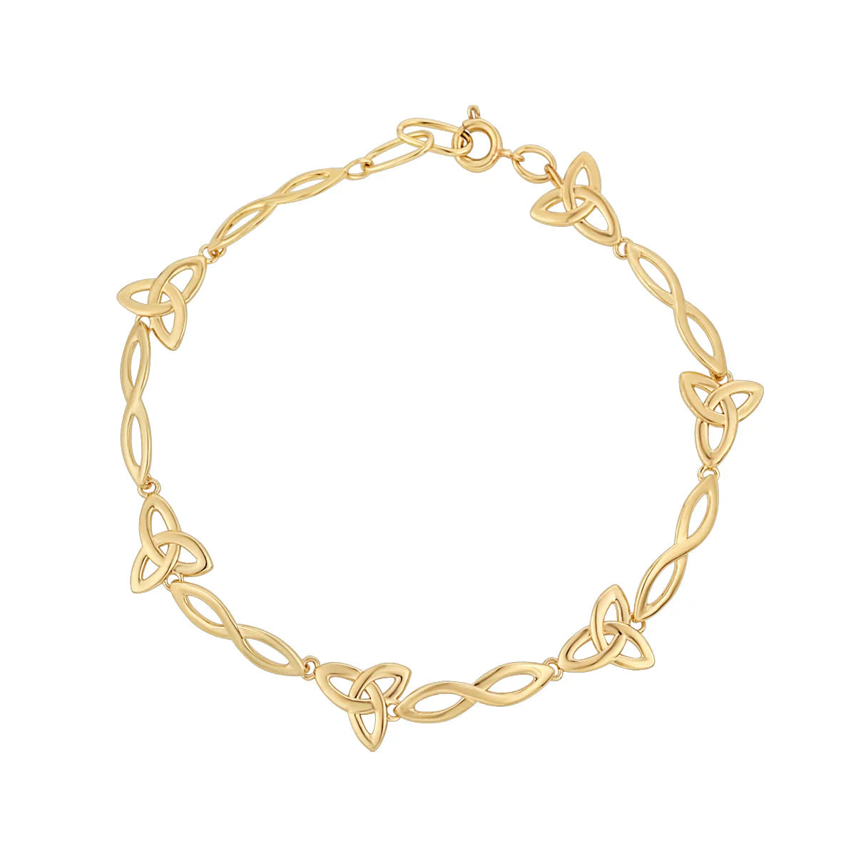 Gold Plated Celtic Link Trinity Bracelet