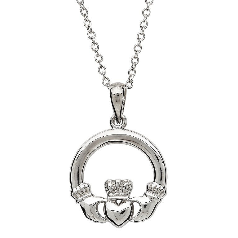 Sterling Silver Claddagh Pendant Small