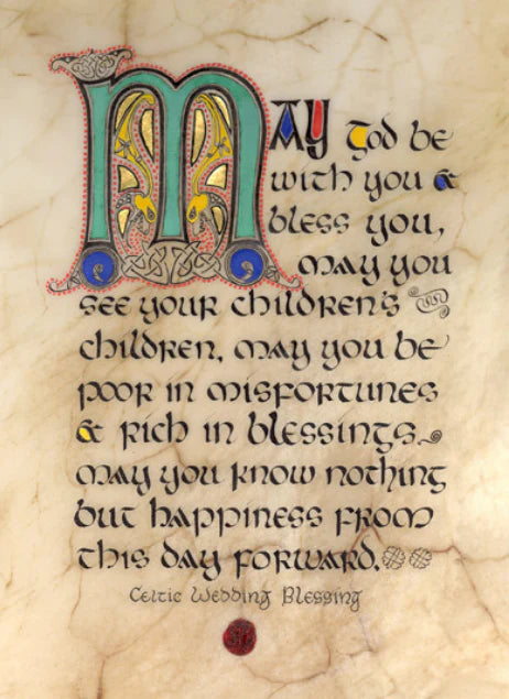 Wedding Blessing Celtic Manuscript Print