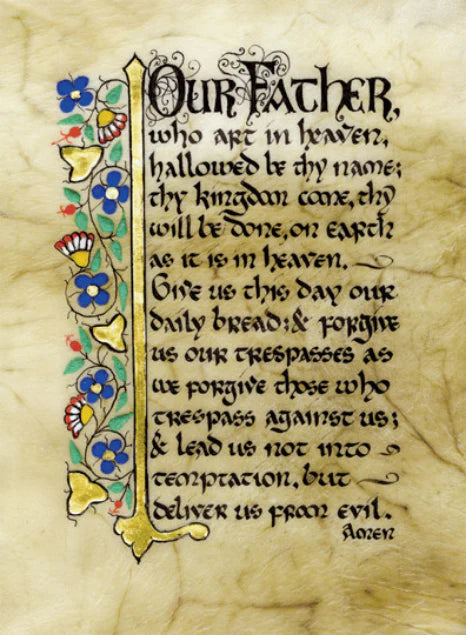 "Our Father" Celtic Manuscript Print