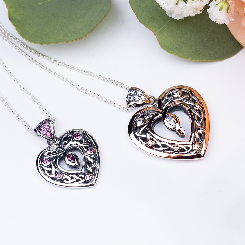 Silver Celtic Heart Pendant