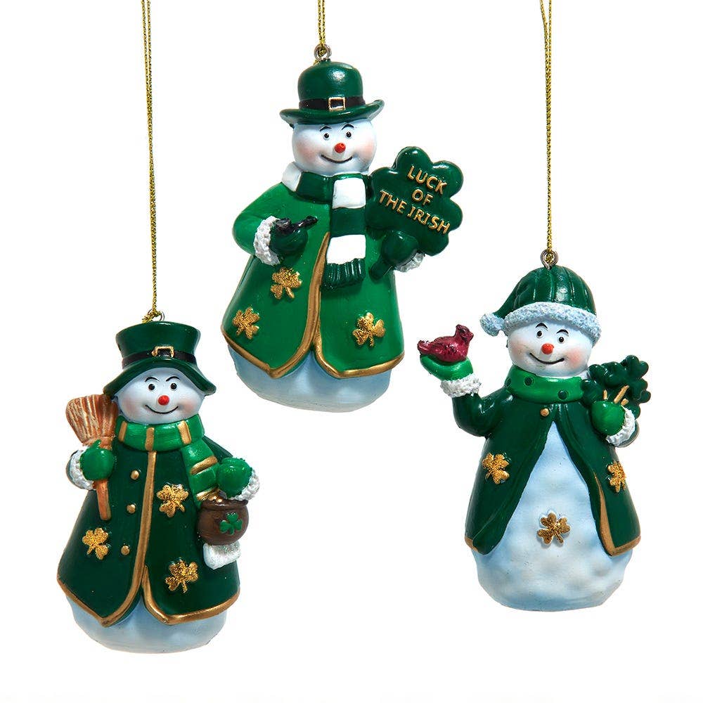 Irish Snowman Ornament