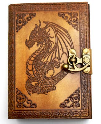Dragon Embossed Leather Journal 5 x 7 inches