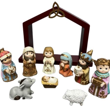 Celtic Nativity Set and Manger Frame