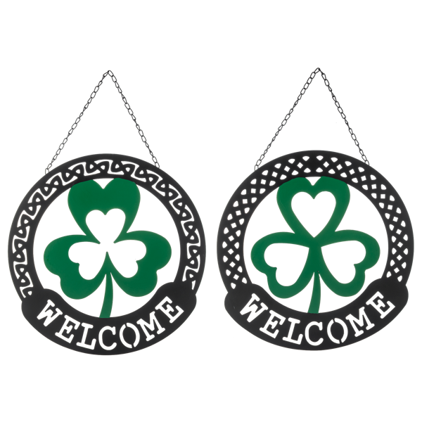 Welcome Shamrock Wall Decor