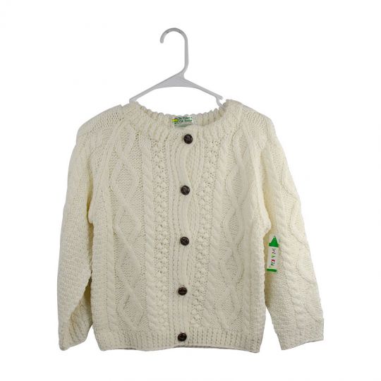 Childs Aran Cardigan Sweater