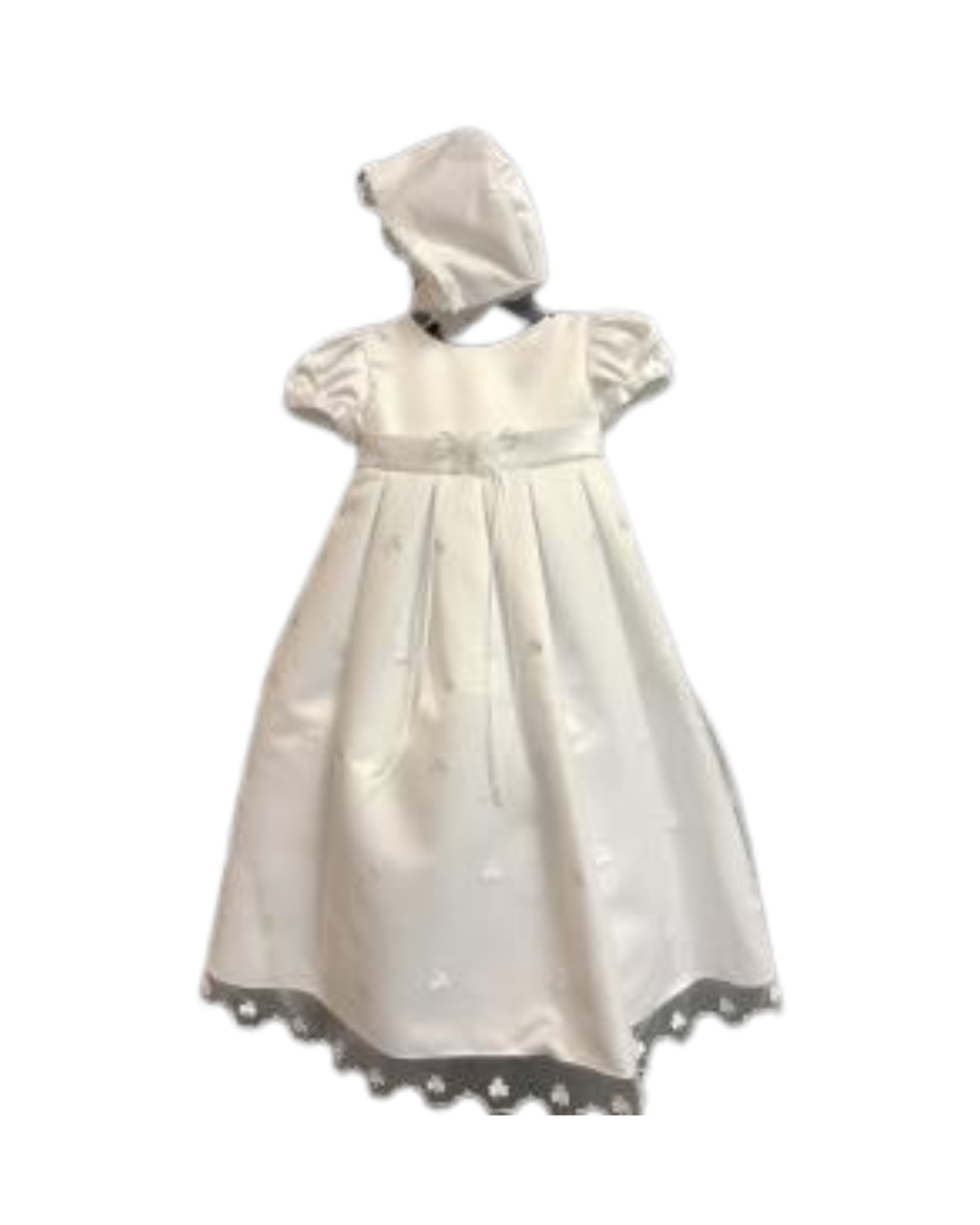 satin christening dresses Satin Baby Girl Baptism Dress with Train Handmade Christening Gown