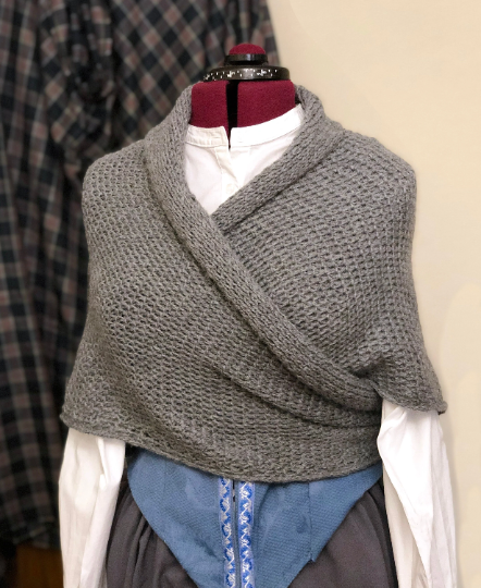 Outlander grey handmade shawl inspired by Claire's