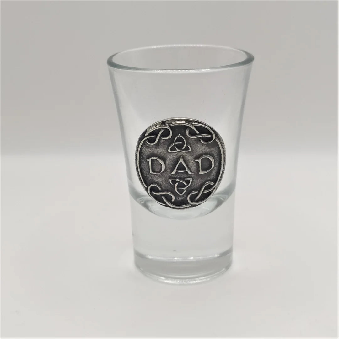 Mullingar Pewter Glass Shot with Irish Pewter Embellishment