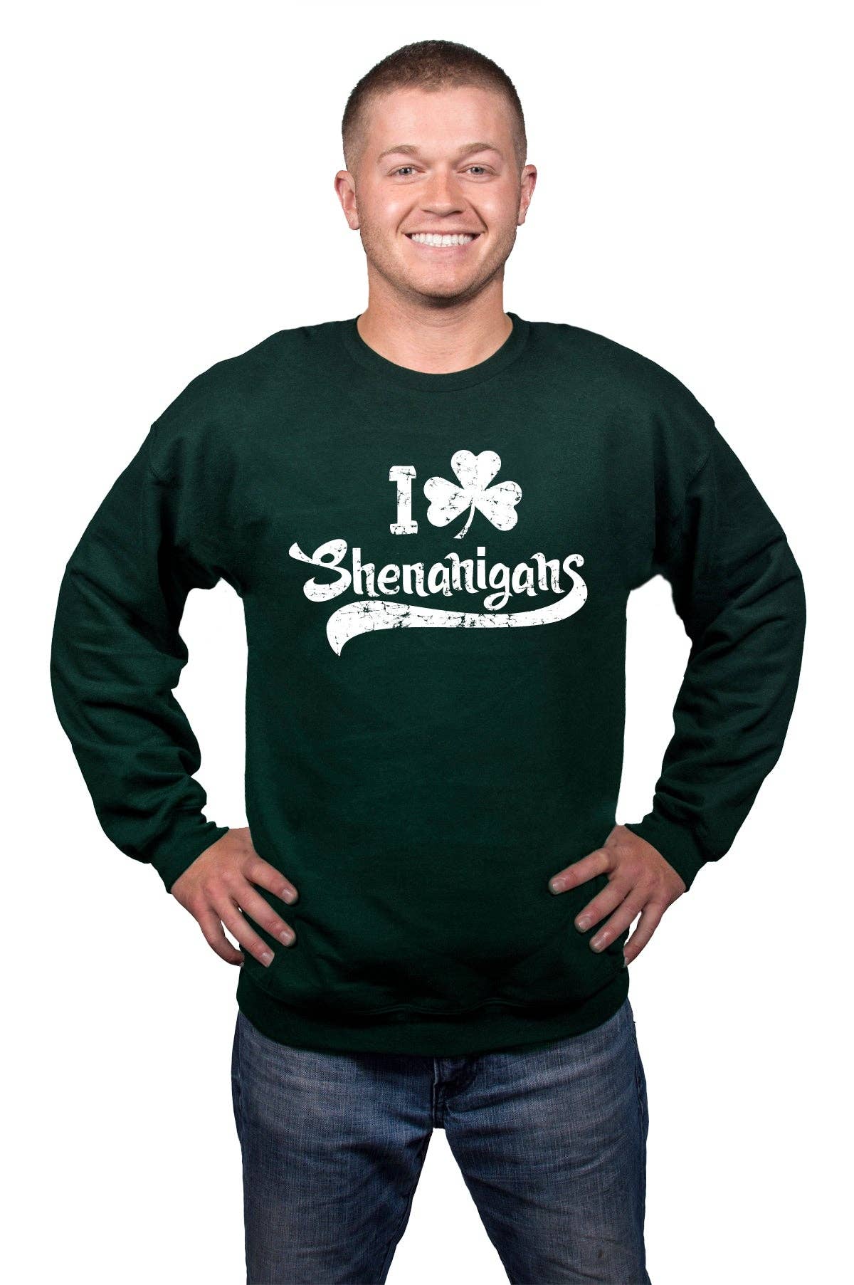 I (Shamrock) Shenanigans Crew Neck Sweatshirt