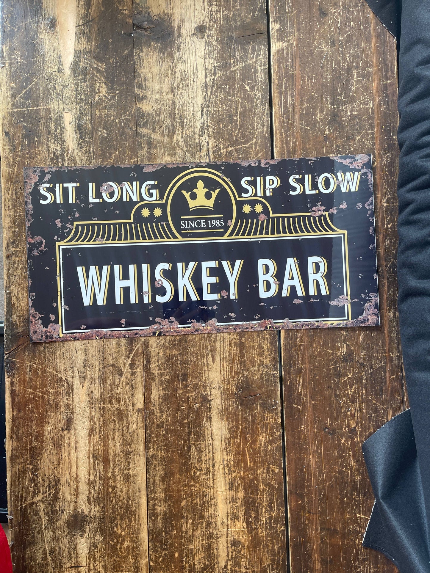 Whiskey Sign, Whiskey Bar Sign Metal Vintage Sign Kitchen