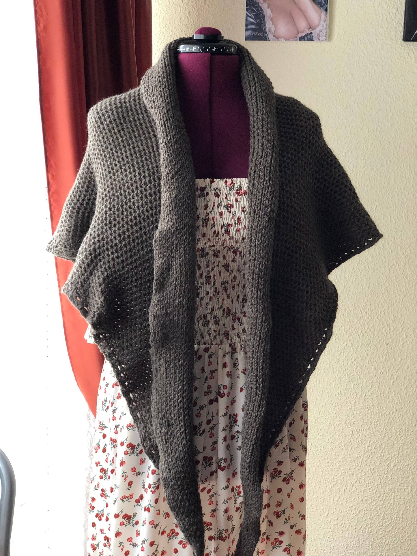 Handmade Brown Outlander Shawl
